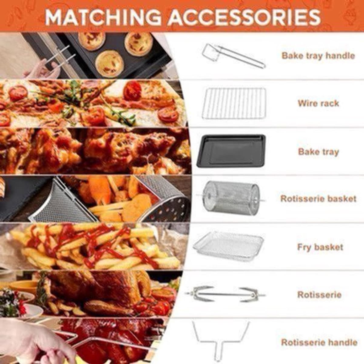 Airfryer Oven - Hetelucht Friteuse - Vrijstaande Oven - Pizzaoven - 36L - 2000W - 10-in-1 Functies - Digitale Timer & Temperatuur - Dubbel Glas - RVS — afbeelding 1