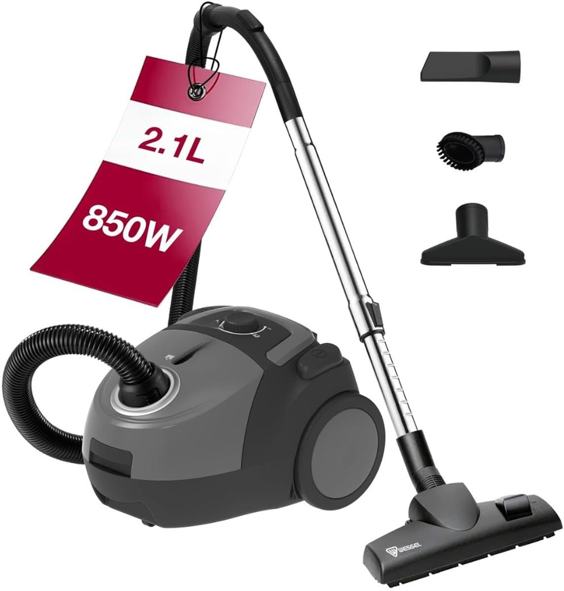 VALI® Stofzuiger Zonder Zak - Compact en Licht - Stofzuiger - Zwart/Grijs - 33cm x 25cm x 42cm — afbeelding 1