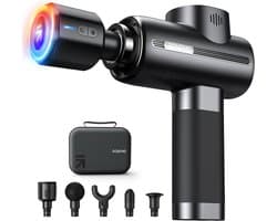 Massagepistool - Spierherstel Apparaat - Spierontspanning - Verwarmen en Koelen - 068 kg Superlicht - Zwart