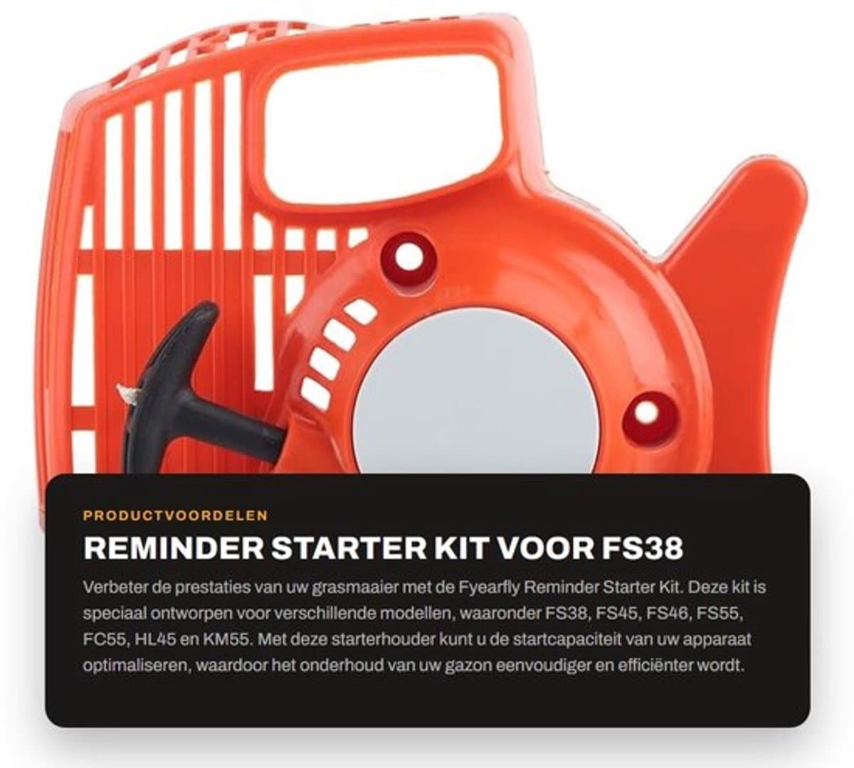 Starter Kit - Starter Houder - Geschikt voor FS38/FS45/FS46/FS55/FC55/HL45/KM55 - Plastic - Afmetingen 20 x 15,5 cm - Inclusief 1 x Recoil Starter - Startmotor — afbeelding 1