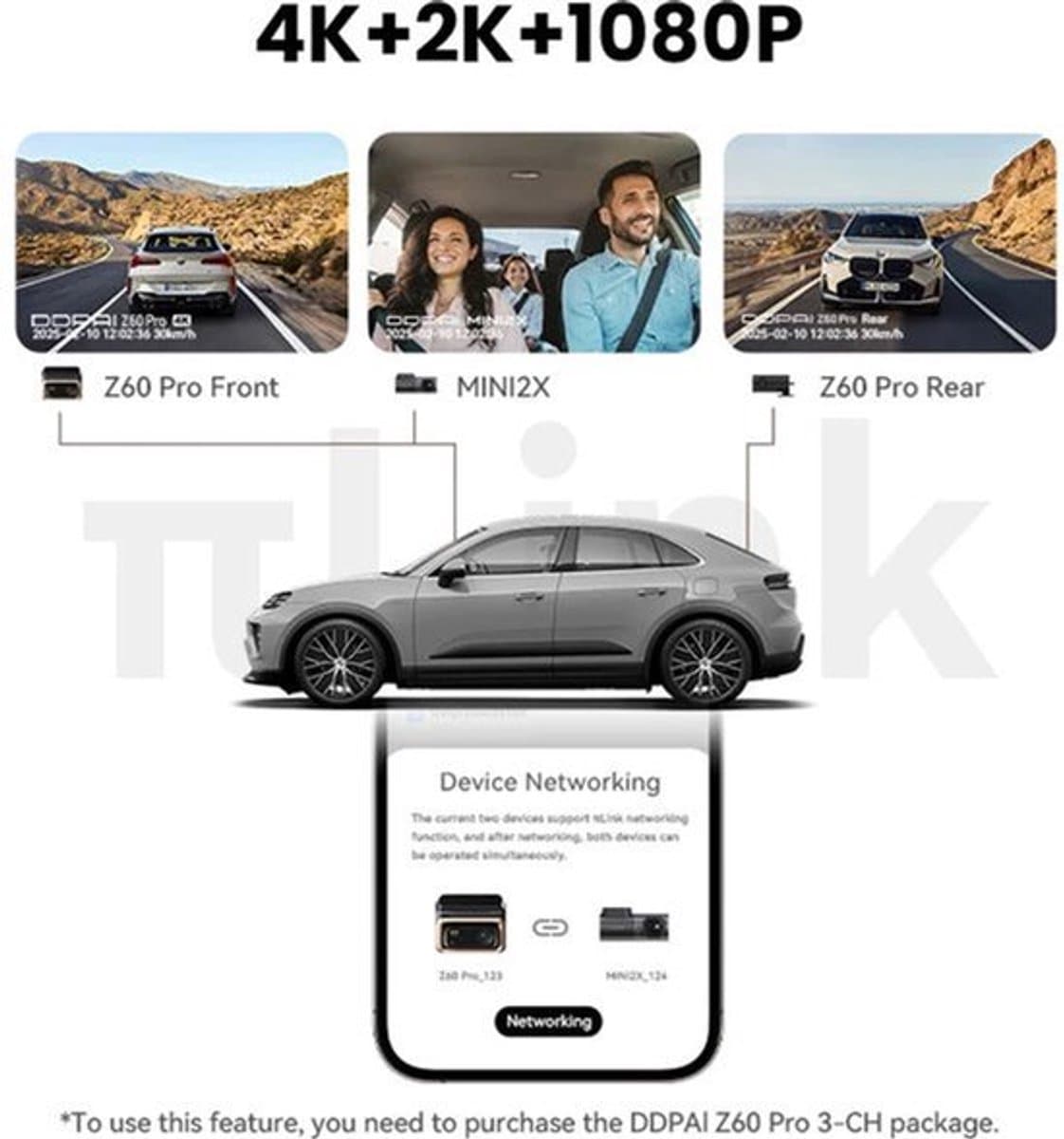4K Dashcam – Autocamera – Rijcamera – Beveiligingscamera – DVR – Sony STARVIS Sensor – 5GHz WiFi Verbinding — afbeelding 1