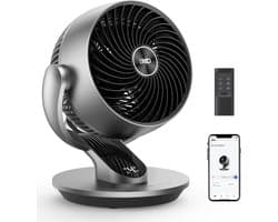 Tafelventilator Stil 28,5 dB – Luchtcirculator met Afstandsbediening – 4 Snelheden – 120° + 90° Oscillatie