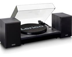Lenco Platenspeler met Bluetooth - Twee externe Speakers - Auto-stop - LS-301BK - Zwart