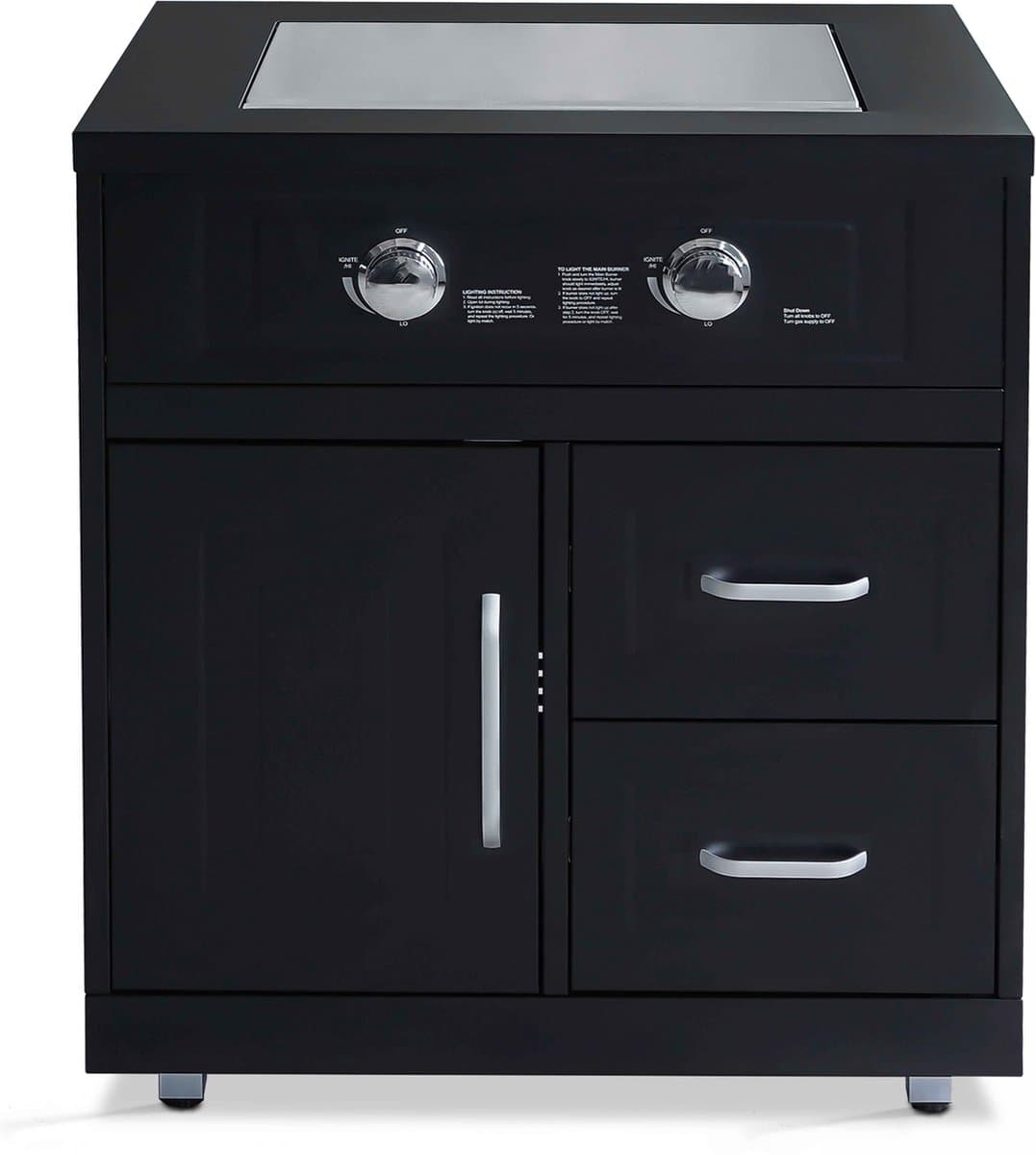 Oviala - 2-pits gasfornuis met kast voor buitenkeuken - Memphis — afbeelding 1