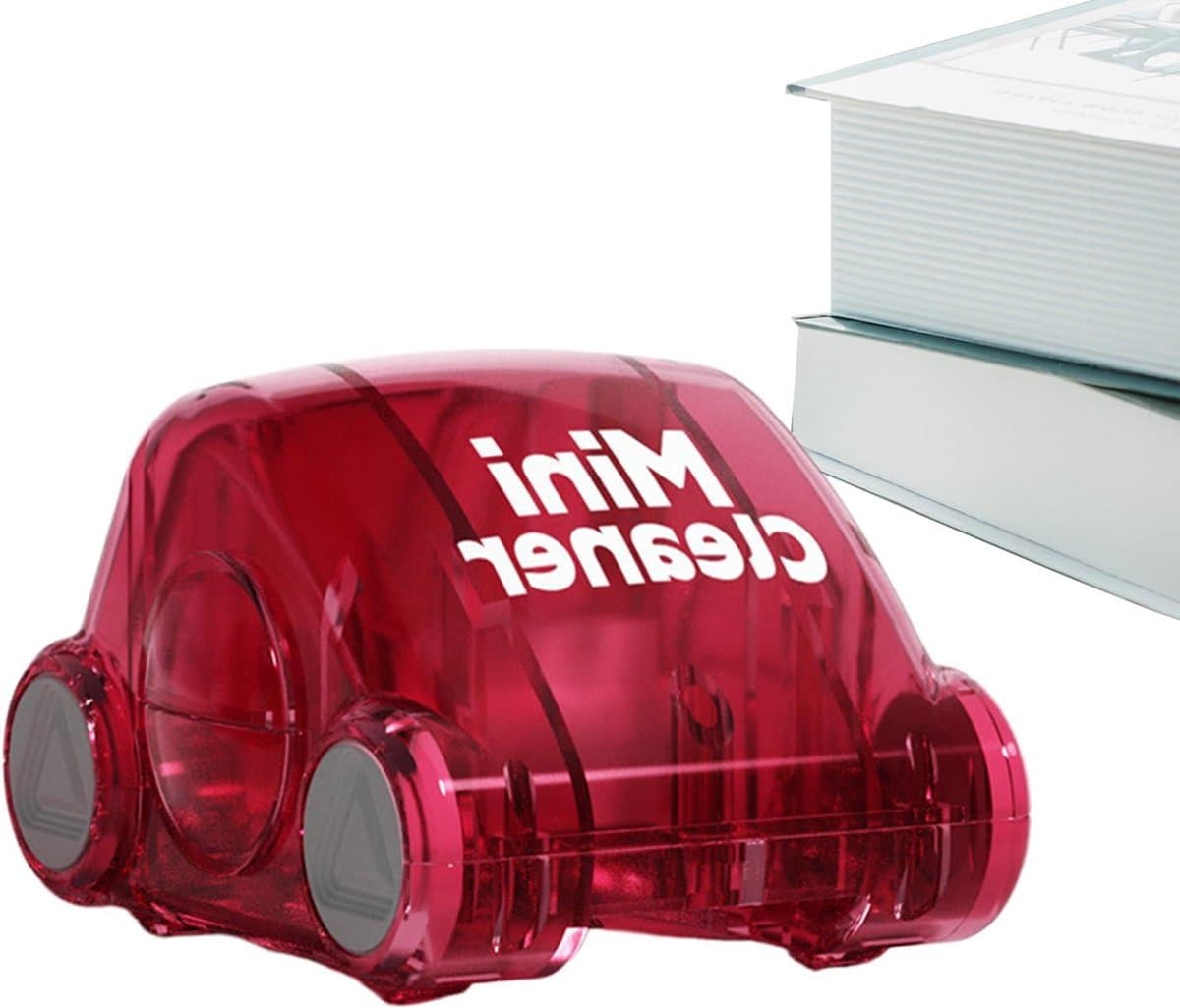 Mini Stofzuiger Bureau - Tafel Veegmachine - Kruimels Verwijderen - Compact Schattig Ontwerp - 8x8x6 cm - Rood — afbeelding 1