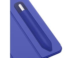 Pencil Holder Sticker voor Apple Pencil Pro en 1st/2nd Generatie, Elastische Pocket Pouch voor iPad, Adhesieve Sleeve voor Stylus Pennen, Donkerblauw