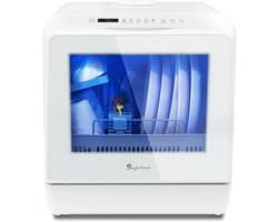 Mini vaatwasser - Compact apparaat - Snel schone vaat - Geen installatie nodig - 43x43x46 cm - Wit