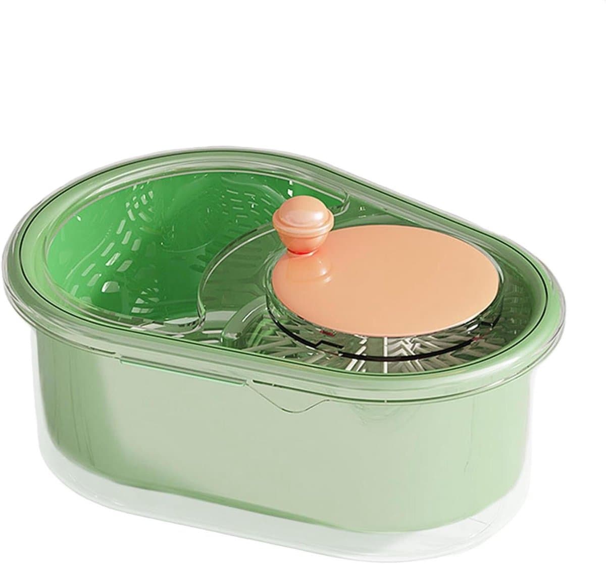 Fruit Reiniger Spinner - Groente Droger - Verse Producten Wassen - Handmatige Bediening - 32 x 24 x 14 cm — afbeelding 1