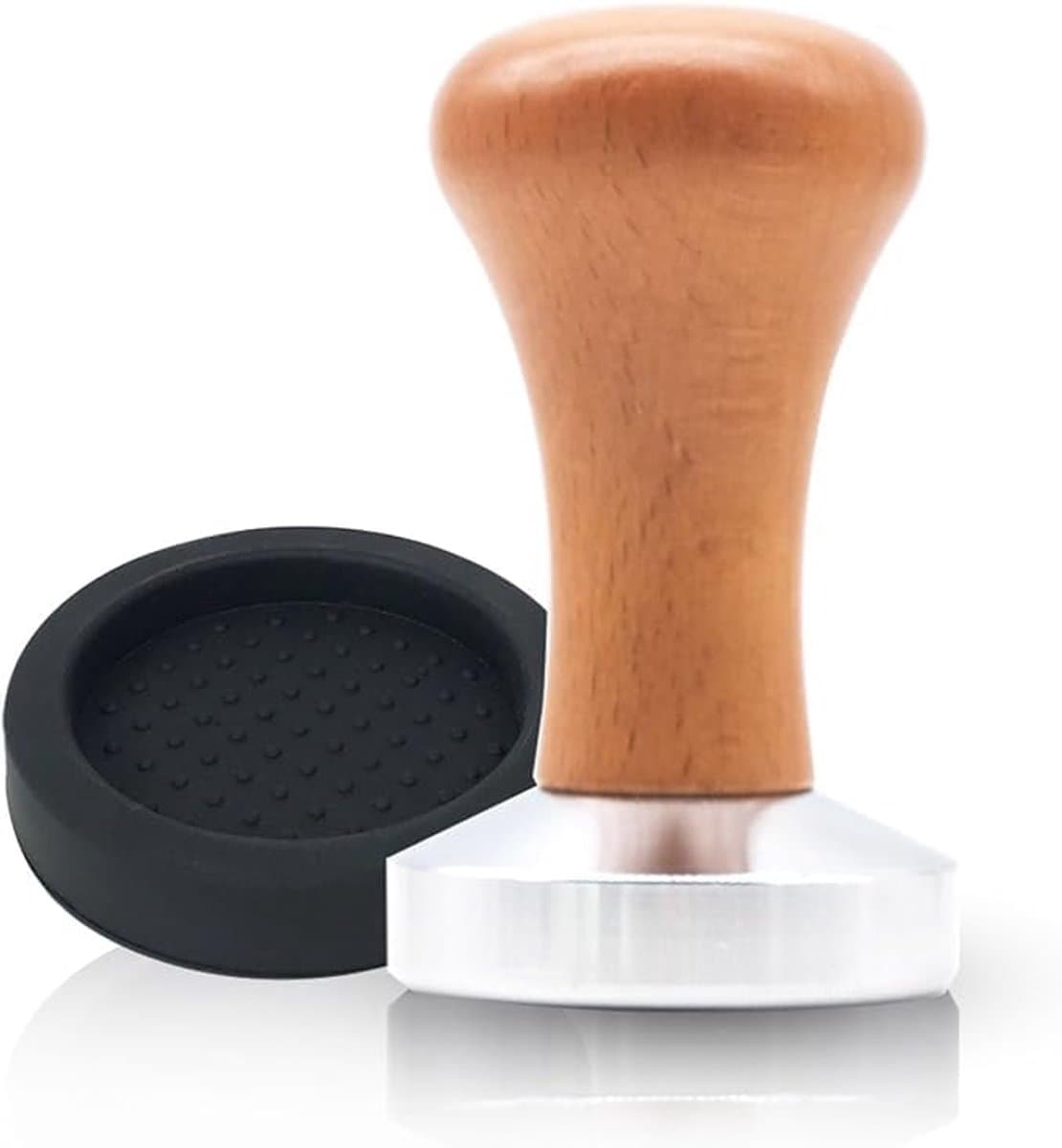 Koffietamper - Espresso stamper - Perfecte Espresso - Roestvrij Staal - 51 mm - Zilver — afbeelding 1