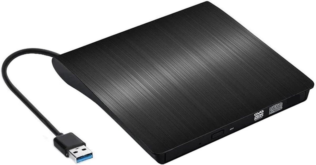 Externe DVD-speler - Dvd-brander Lezer - Films Kijken - Snelle Gegevensoverdracht - USB 3.0 - Zwart — afbeelding 1