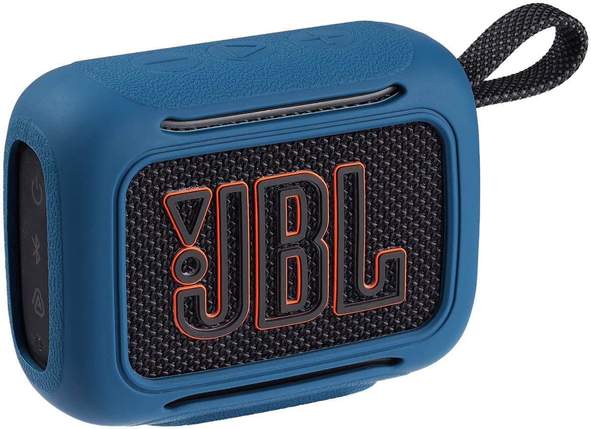 Beschermhoes geschikt voor JBL Go 5 Bluetooth Speaker - Meerdere Kleuren - Schokbestendig - Krasbestendig - Siliconen - Hoesje - Case - Bescherming - Navy Blauw — afbeelding 1