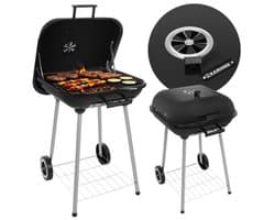Kaminer Houtskoolbarbecue met deksel, 77 x 53 x 46 cm voor tuin en terras