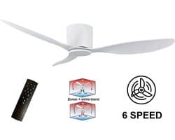 Trexxo - ventilator - ventilator plafond - Ventilator LED lamp - ø 132 cm - Met afstandsbediening - 6 snelheden - Dual modus voor winter en zomer