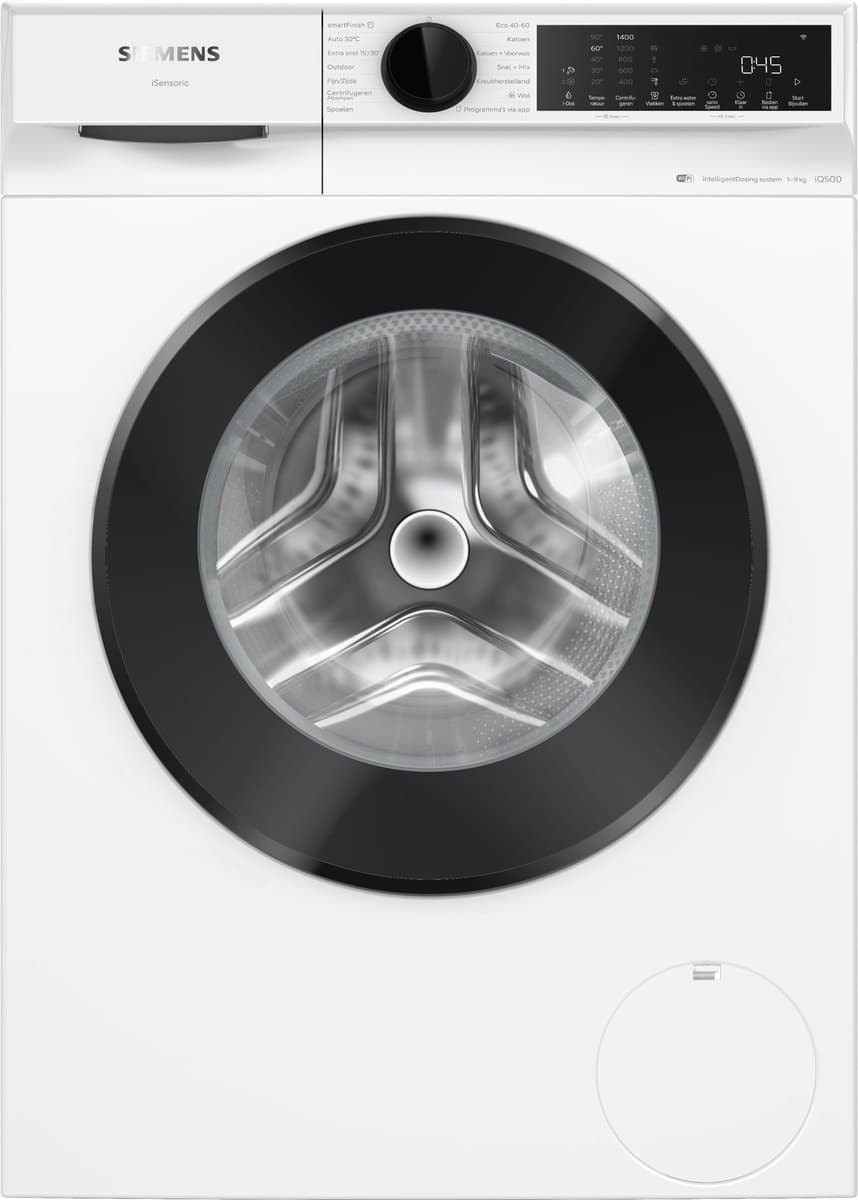 Siemens WG44J2A5NL - iQ500 - Wasmachine met stoom - Automatisch doseren - 9 kg - 1400 rpm - smartFinish: vermindert kreukels tot 50% - Energieklasse A - speedPack L: verkort wasprogramma's met varioSpeed - Home Connect — afbeelding 1