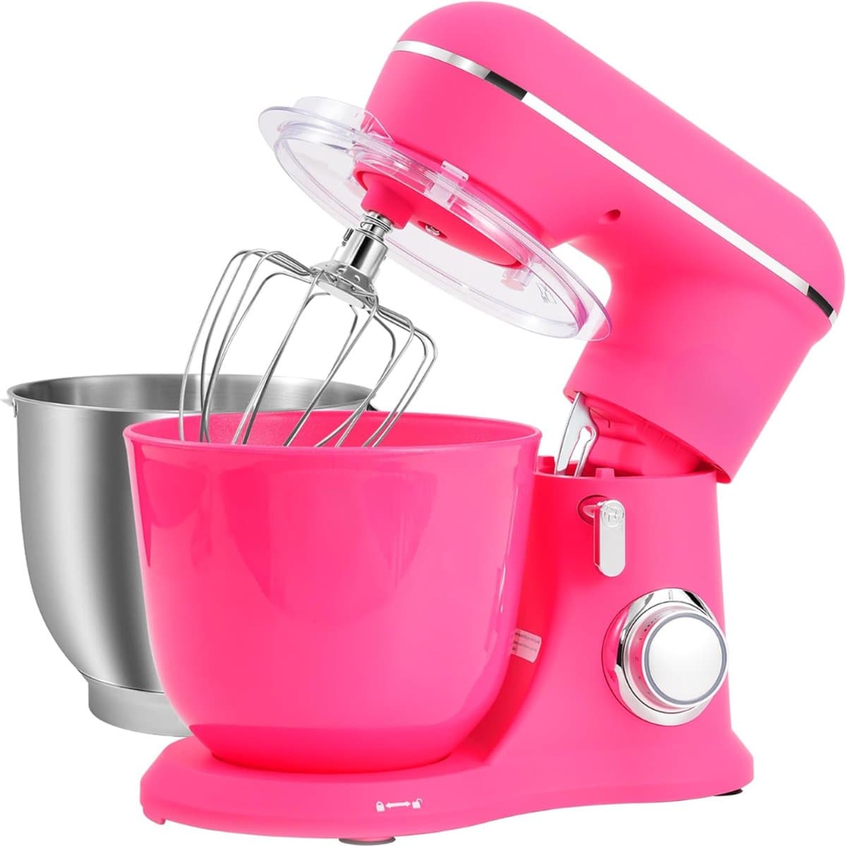 Aura® Mixer met mengkom - Mixer - Mixer met mengkom keukenmachine - donkerroze - 22cm x 36cm x 33cm — afbeelding 1