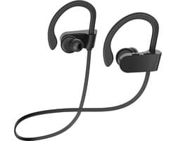 Phreeze BT06 Draadloze Sport Oordopjes - Hardloop Oordopjes - Sport Oortjes - Sportoortjes - Oordopjes Bluetooth - Hardlopen - Stevige Oorbevestiging met Haakjes - Krachtige Bass - Waterdicht IPX8 - Sport Oordopjes