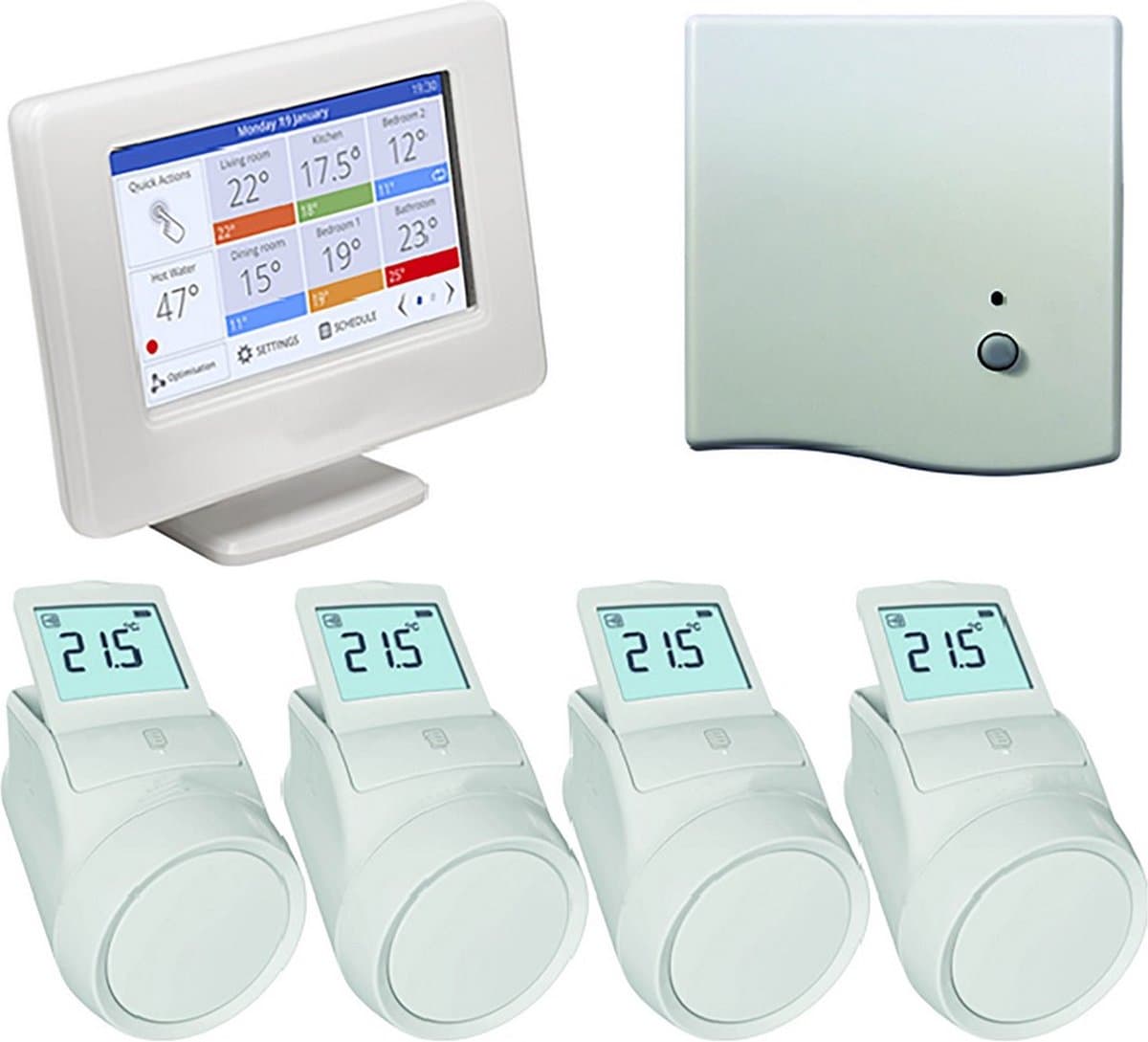 Honeywell Evohome Modulerende Slimme thermostaat - Wifi - Draadloos - Inclusief 4 thermostaatknoppen — afbeelding 1