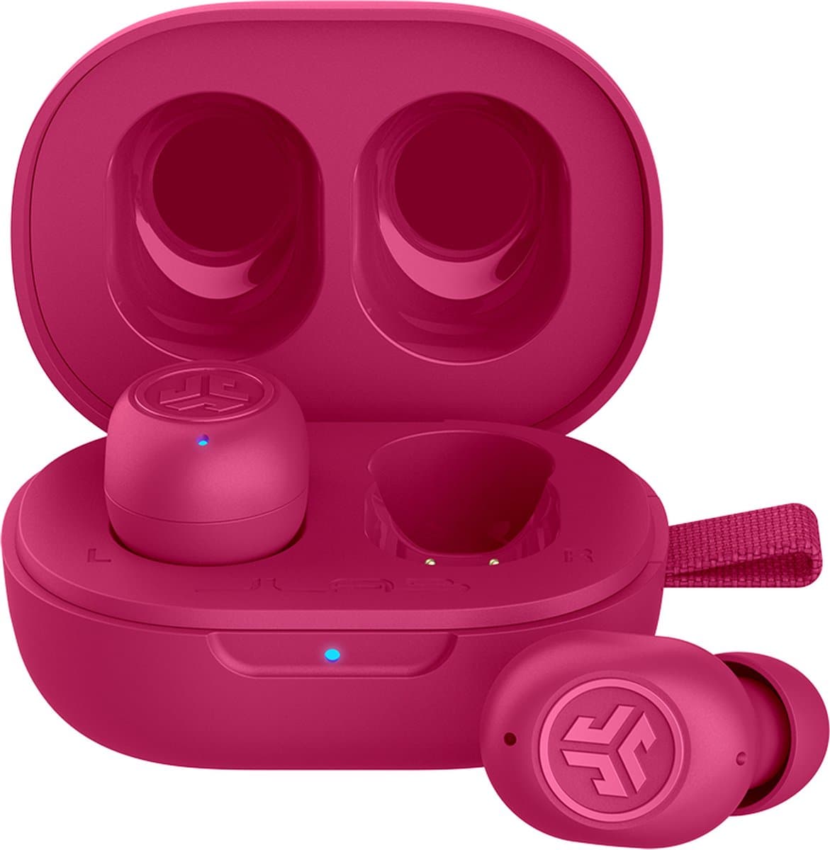 JLab JBuds Mini Draadloze Oordopjes - Bluetooth Oortjes Draadloos - 20 uur Batterijduur - Klein Design - Noise Cancelling Microfoon - Touch Sensoren - Multipoint - Roze — afbeelding 1