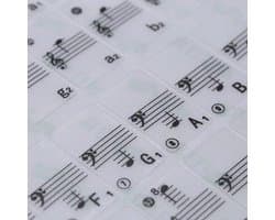 CHPN - Pianostickers - Stickers voor piano - Pianoles - Toetsen Keyboard - Noten - Voor Beginners - Eenvoudig Muziek Noten Lezen & Spelen - Piano Stickers! - Universeel - Zwart/Wit
