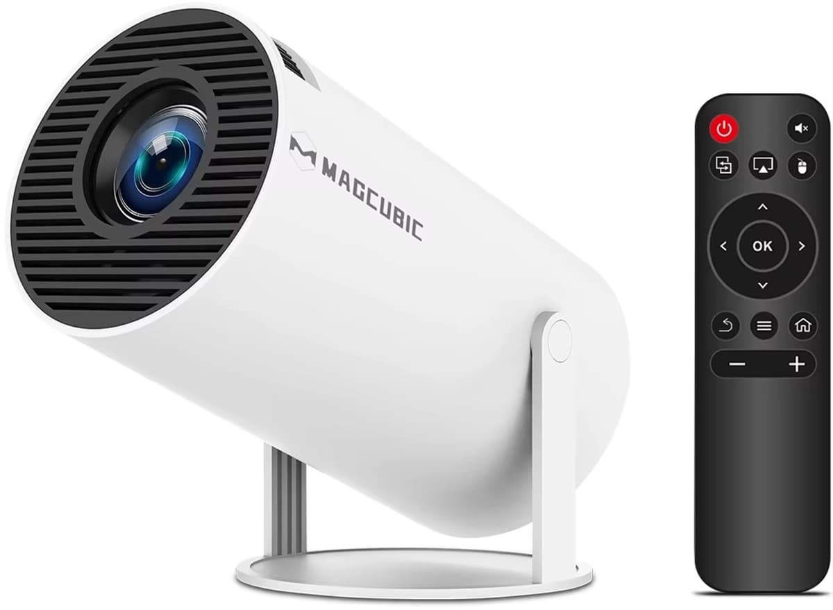 CreateEcom beamer - projector - 8K - Android 14 Projector - Wifi6 - 290ANSI - BT5.4 - 1080P 1280*720P - Cinema Buitenprojector - Draagbaar - wit — afbeelding 1