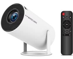 CreateEcom beamer - projector - 8K - Android 14 Projector - Wifi6 - 290ANSI - BT5.4 - 1080P 1280*720P - Cinema Buitenprojector - Draagbaar - wit