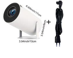 High-definition smart-projector, native resolutie van 1280 x 720p, compacte draagbare projector, 180° draaibaar, netwerkverbinding, geen projectiescherm nodig