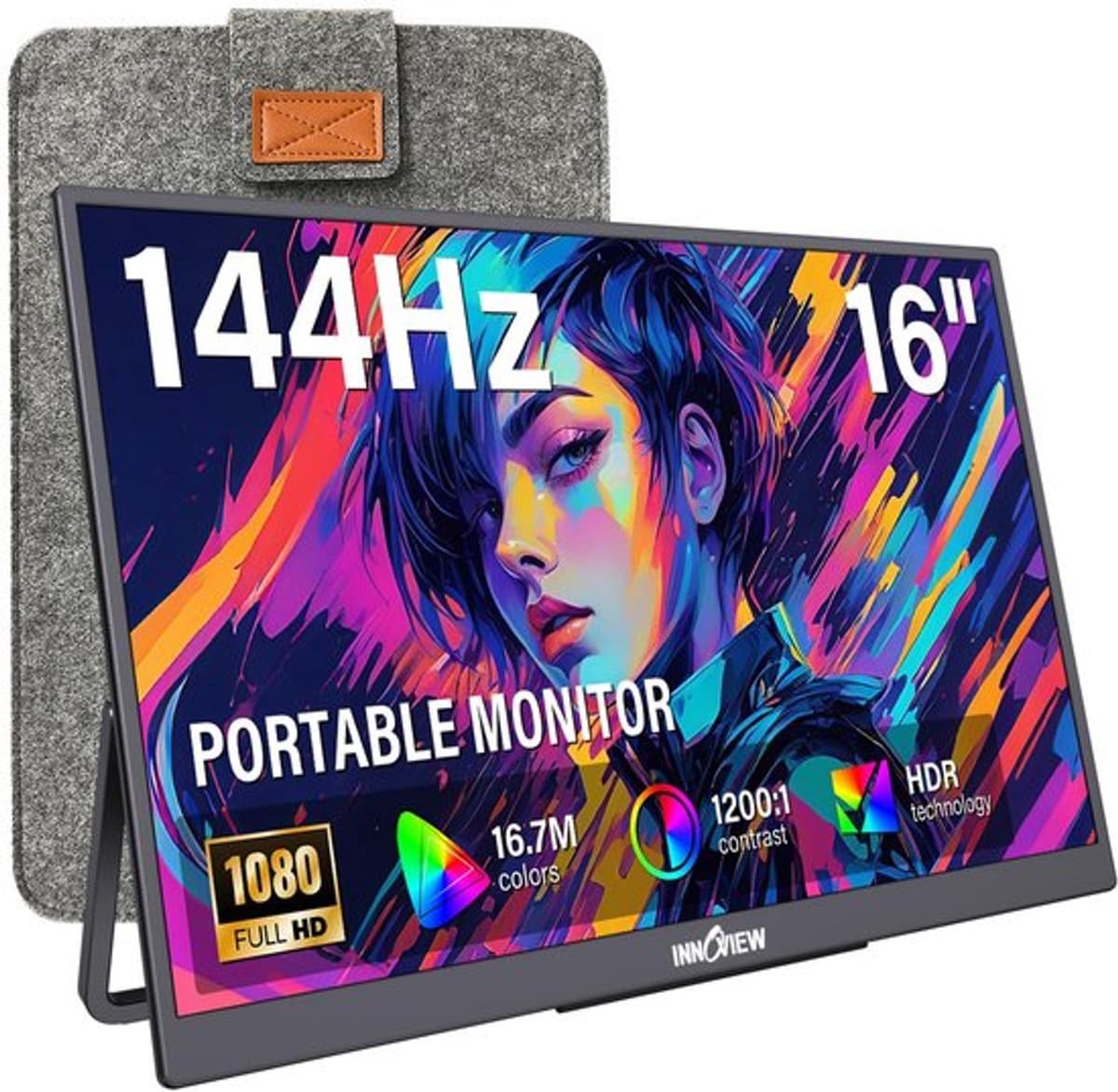 16 inch 144Hz draagbare monitor – FHD 1200P tweede scherm — afbeelding 1