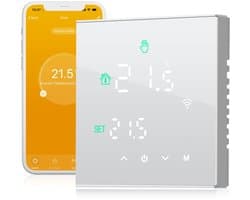 Programmeerbare Thermostaat Intelligente WiFi,, Water Warmte Thermostaat, LCD Touch Screen, TGW60W-WIFI-WP Wit