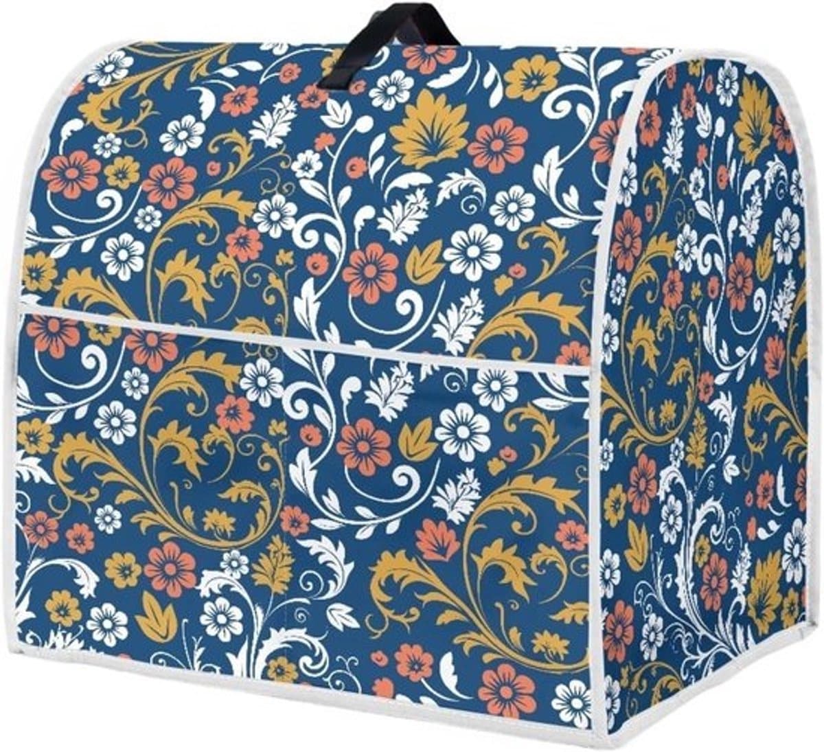 Mixerhoes keuken - Apparaathoes - Keukenorganisatie - Met opbergzakken - 43.5 x 27.5 x 37.5 cm - Vintage bloemen — afbeelding 1
