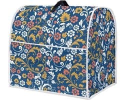 Mixerhoes keuken - Apparaathoes - Keukenorganisatie - Met opbergzakken - 43.5 x 27.5 x 37.5 cm - Vintage bloemen