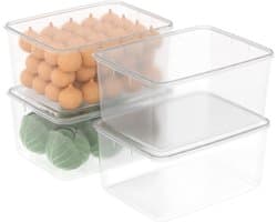 Set van 4 Voedselopslagdozen, 10L voor Magnetron en Vriezer