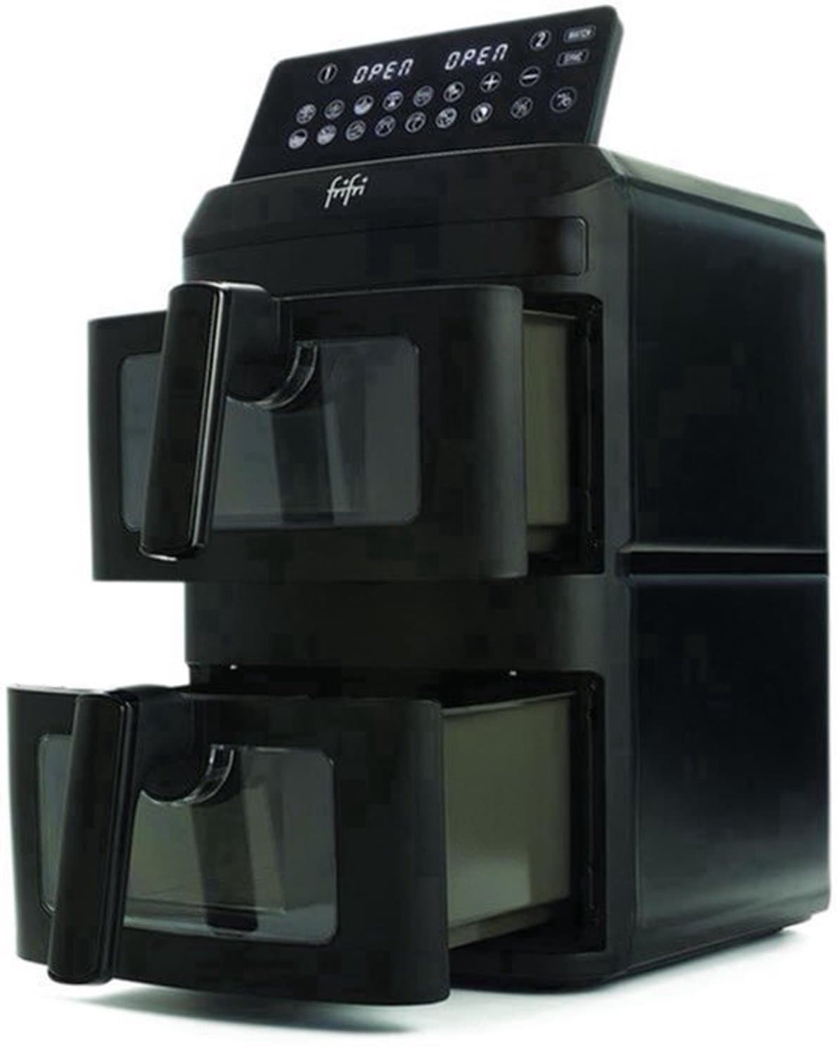 Heteluchtfriteuse DuoSlim - 2800 W Vermogen - 13 L Inhoud - Kunststof Materiaal - Zwart Kleur - Voor Gezinnen - Airfryer — afbeelding 1
