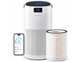 Evolar Luchtreiniger met HEPA 13 Filter - CADR: 400m3/h - Air Purifier - Huisdieren - Slaapmodus - Slaapkamer / Woonkamer / Kantoor - Pure4+