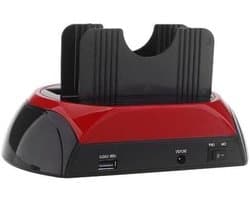 HDD-dockingstation - Externe harde schijf - Gegevens overzetten - Drievoudige interface - 2.5/3.5 inch - Zwart