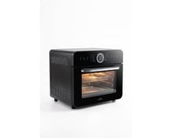 Airfryer Oven – Heteluchtoven met 12 Automatische Programma's – Multifunctionele Mini Oven – Digitaal Display – Bakken, Grillen, Roosteren, Ontdooien & Drogen – Inclusief Bakplaat en Airfrymand – Zwart