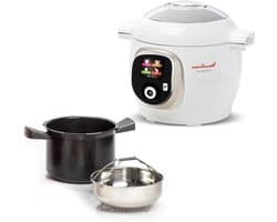 Intelligente multikoker - Snelkookpan - Koken versnellen - 180 recepten - 6 liter - Wit