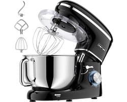 SnelShoppen - Cheflee Food Processor Zwart - Multifunctionele Keukenmachine met Snijd- en Mixfunctie - Perfect voor Smoothies, Soepen, en Salades - Va