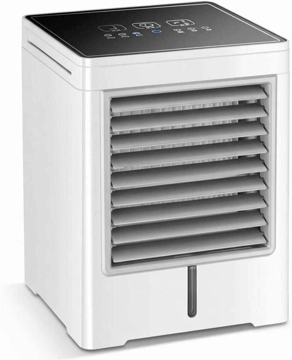 Mini Air Cooler - Persoonlijke Koeler - Persoonlijke Koeling - Gradiënt Koeling - 470ml Tank - Wit — afbeelding 1