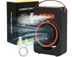 mini Aircooler 4-in-1 Draagbaar – Luchtkoeler, Ventilator, Luchtbevochtiger & Luchtreiniger – 1800 mAh – 5 Snelheden – 160 ml Watertank – USB – Met Timer