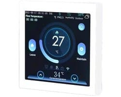 Digitale Thermostaat - Slimme Kamerthermostaat - Verwarming Regelen - App Bediening - 86x86mm - Wit