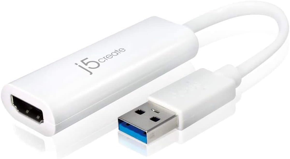 USB naar HDMI Adapter - Externe Videokaart - Scherm Uitbreiden - Hoge Resolutie Ondersteuning - 1 Poort - Zwart — afbeelding 1