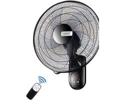 Wandventilator - Muurventilator Oscillerende - Ruimte Koelen - Stil Energiebesparend - 90 Grad Oscillatie - Zwart