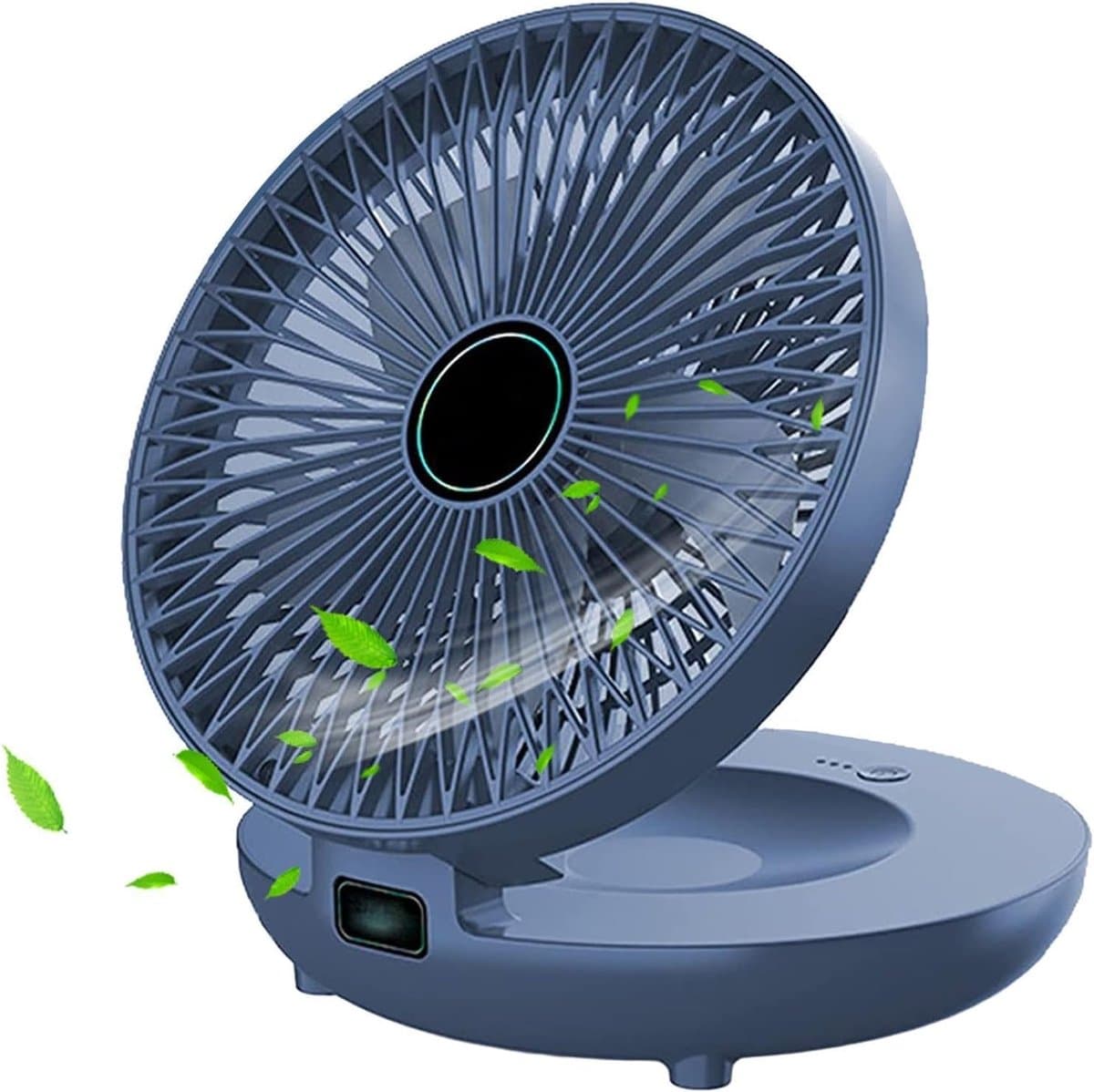 Muurventilator - Luchtcirculator Bureauventilator - Verfrissing Creëren - Opvouwbaar Ontwerp - 7.5x7.5x8.7 inch - Blauw — afbeelding 1