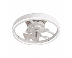 LED Plafondventilator met Afstandsbediening – Witte 20 inch Stille DC-motor Ventilator met Licht – 6 Snelheden – Dimbare Tri-color LED 36W – Zomer/Winter Functie – Inbouw Plafondventilator voor Slaapkamer & Woonkamer – 230V EU