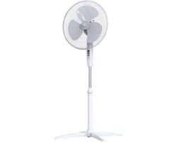 AERVIONA Staande Ventilator 43 cm – 45W – 3 Snelheden – 90° Oscillatie – Verstelbare Hoogte 100-125 cm – Kantelbaar