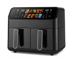Airfryer Dubbele Mand 10L – 2x 5L Dual Zone – 2000W – 10 Programma’s – LED Touchscreen – Syncfunctie