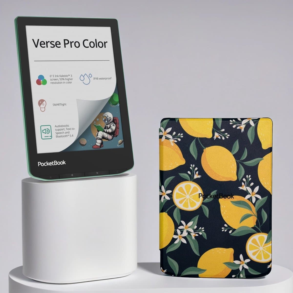 PocketBook Verse Pro Color e-reader Sage Glow – 6 inch – 16 GB – waterdicht + Lemon hoesje – voordeelbundel — afbeelding 1
