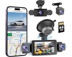 Dashcam Auto - Auto Camera - Veilig Rijden - 4K+1080P Resolutie - 3 inch Scherm - Zwart
