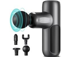 Mini Massage Gun - Spier Massager Percussie - Spierpijn Verlichten - Lichtgewicht Krachtig - 8 uur batterij - Zwart