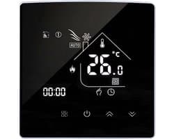 Slimme Thermostaat - Temperatuurregelaar - Verwarming Instellen - Microcomputer Controle - 86 x 86 cm - Zwart